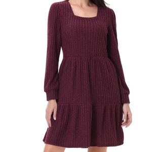 Frye Burgundy Long Sleeve Dress